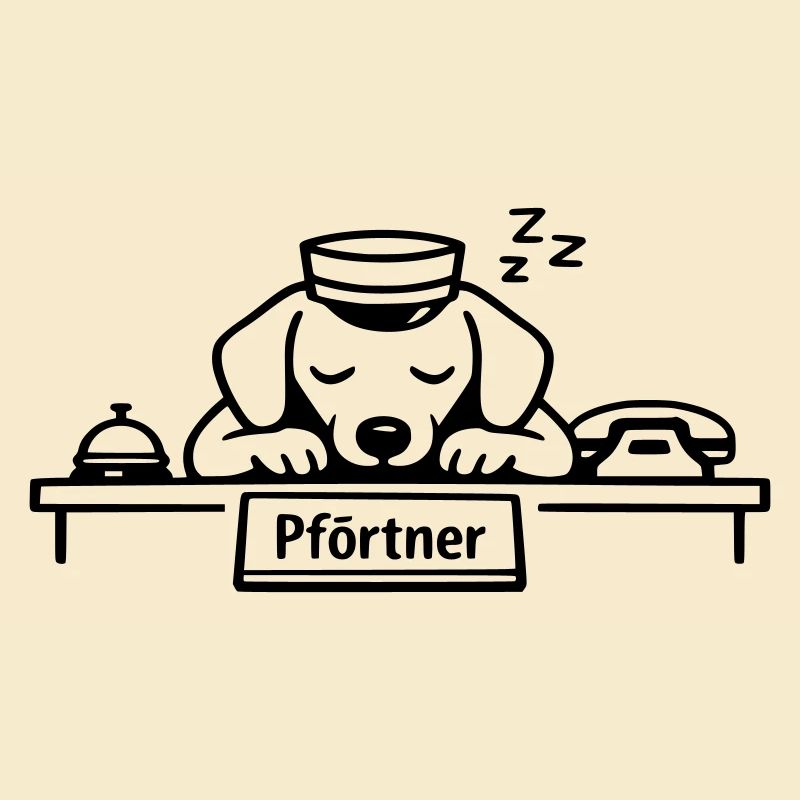 Chien portier qui dort