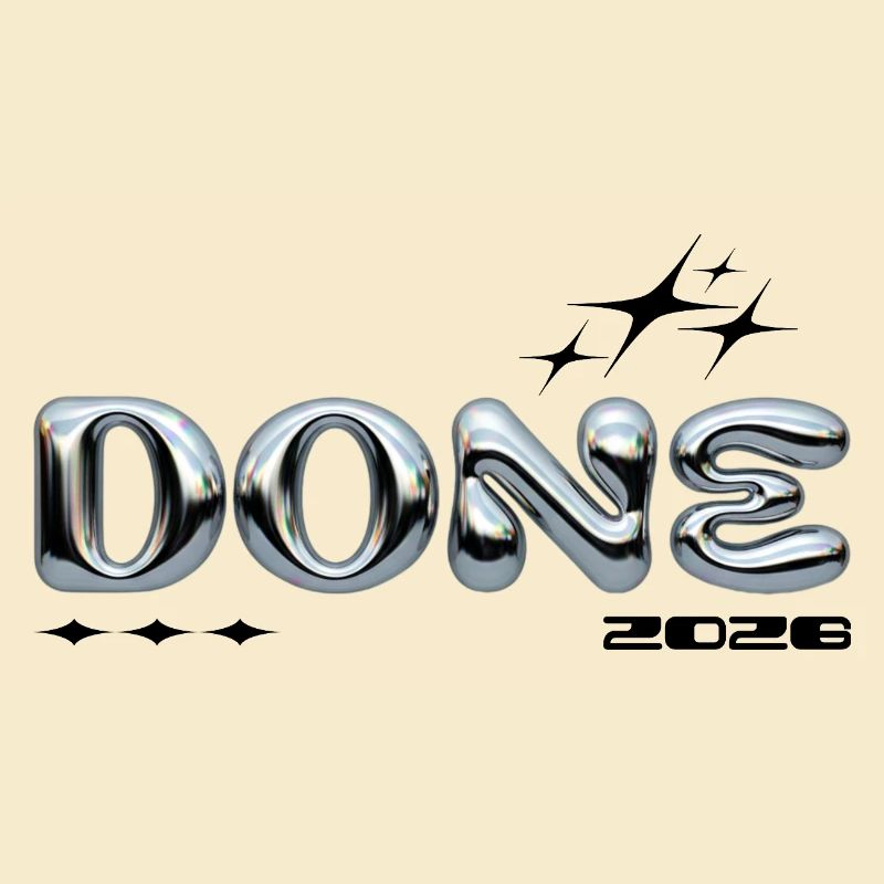 Chrome bubble letters DONE