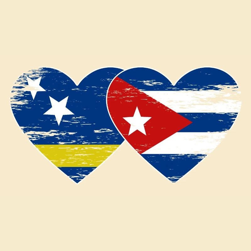 Cœur du drapeau de Curaçao Cuba utilisé
