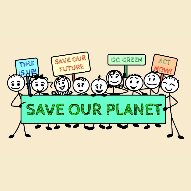 Protestlogo Klimawandel