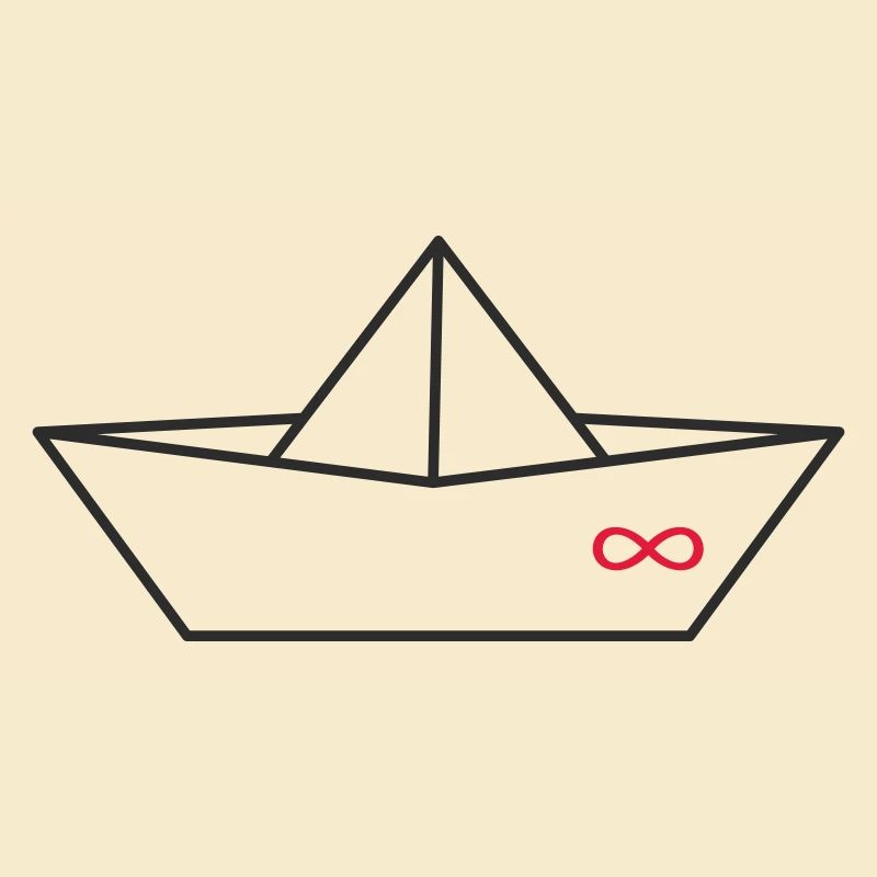 Unendlichkeitszeichen Origami-Boot