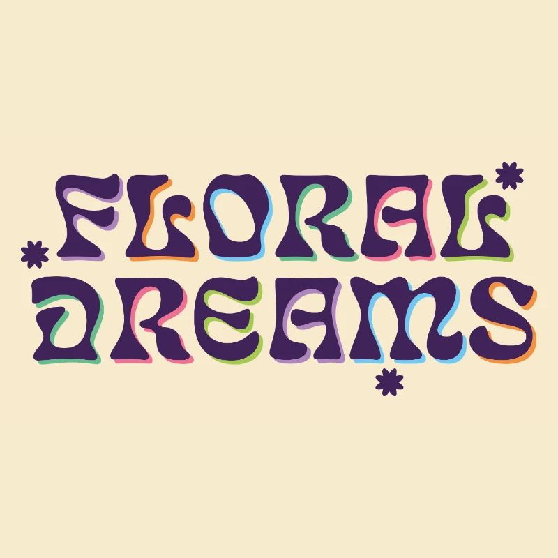 Floral Dreams Psychedelic Type