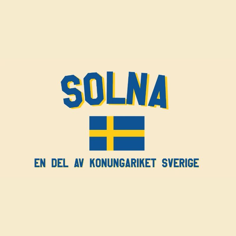 Drapeau Solna aux couleurs du royaume