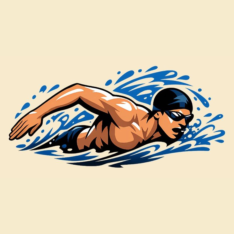 Freestyle Swimmer Dynamic Water