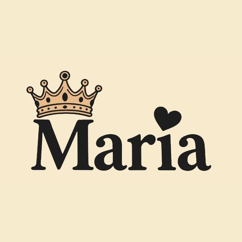 Maria Vorname Krone Herz Geschenkidee