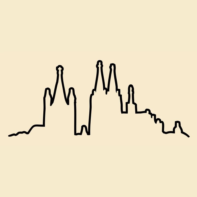 Kölner Skyline Kontur
