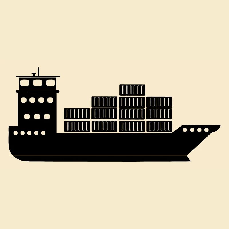 Sea container ship or boat with containers