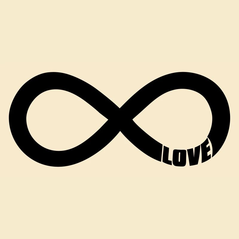 Infinity Love Symbol – Schwarz