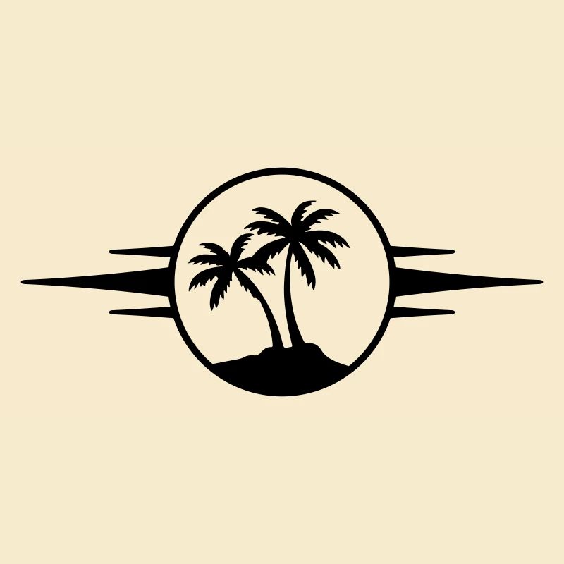 Insel Palmen Symbol