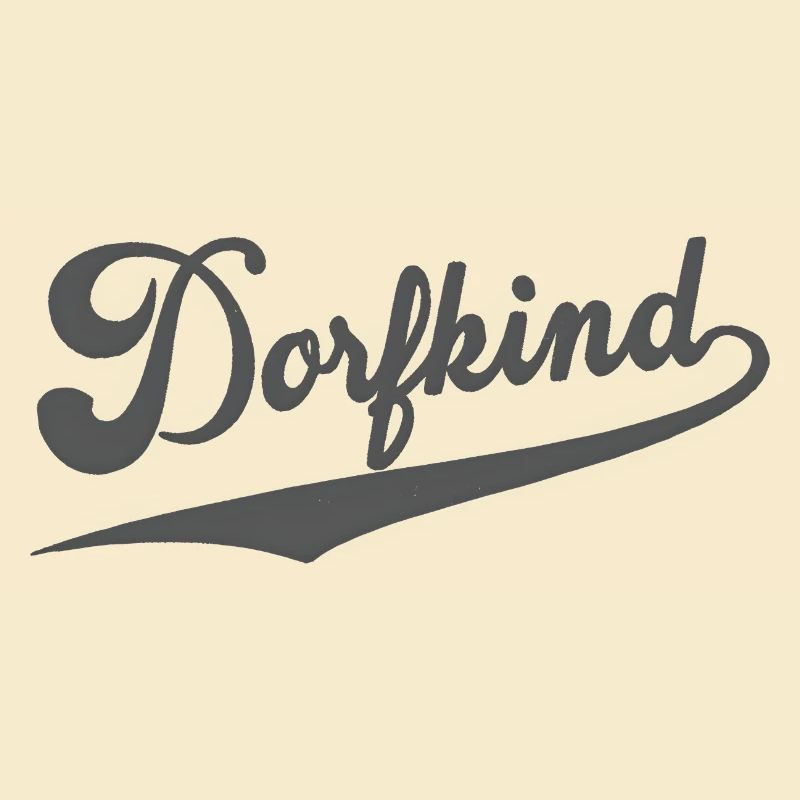 Dorfkind Design – Retro Script Logo mit Schwung