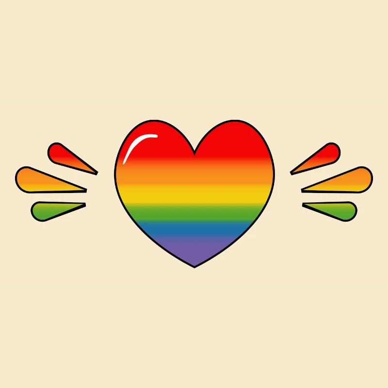 Rainbow Sparkling heart