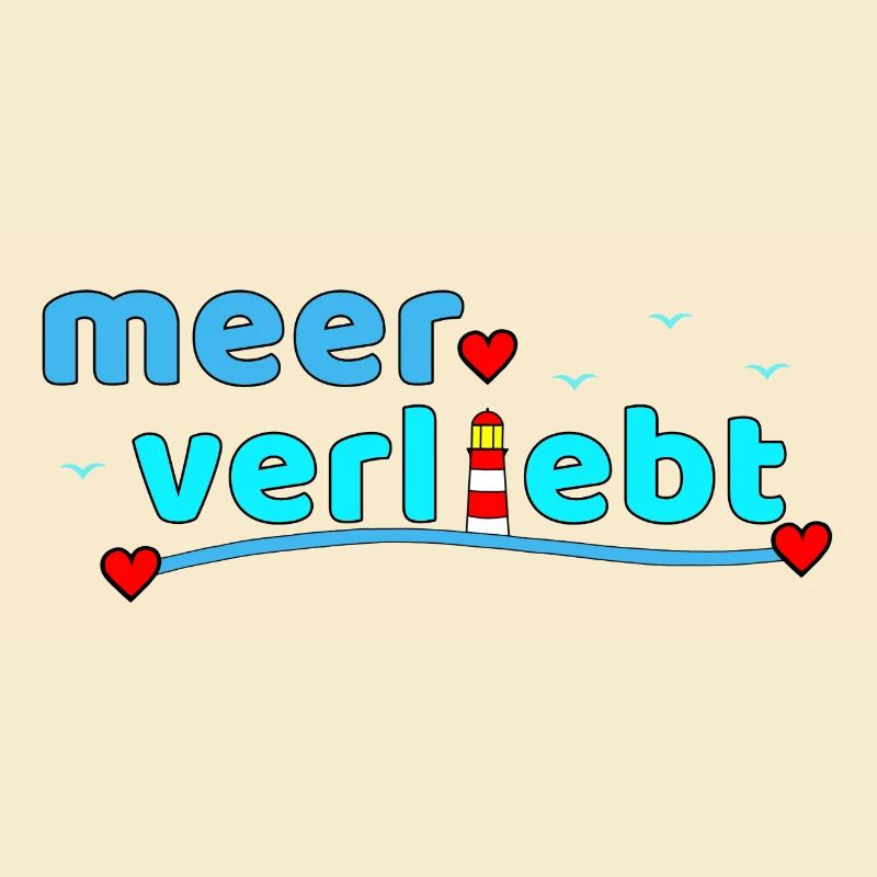Meerverliebt Leuchtturm Herzdesign