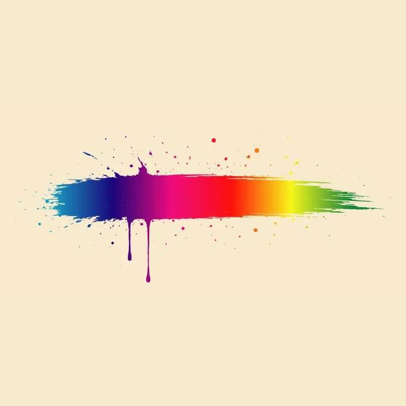 Regenbogen Pinselstrich Farbverlauf Splash