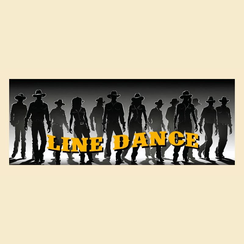 Line dance group dancing