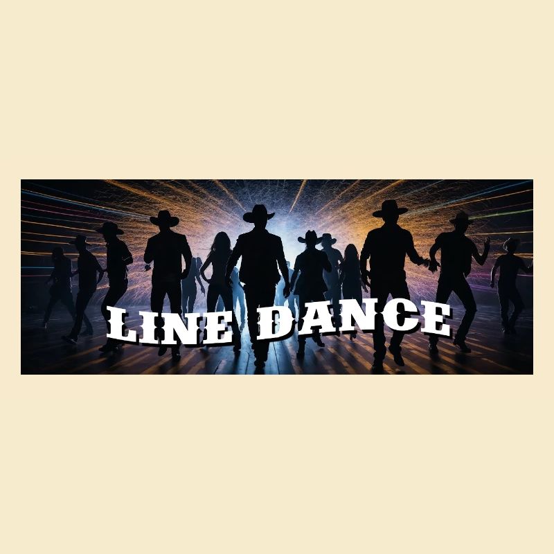 Line dance group dancing