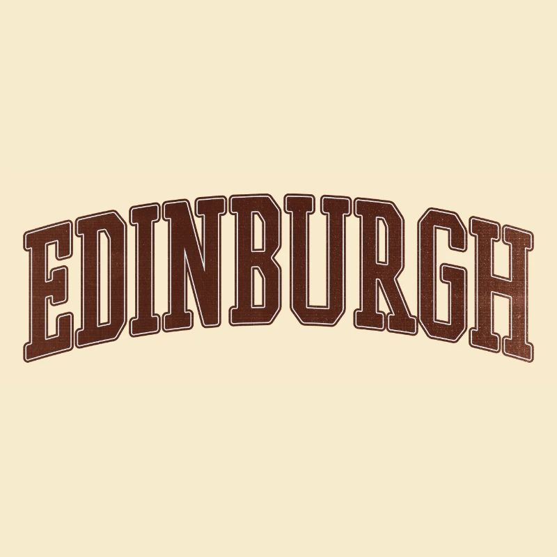 Edinburgh Bogen-Stil Varsity Schriftzug