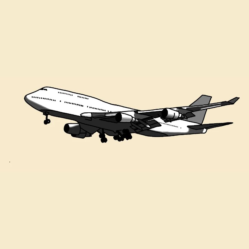 Flugzeug Silhouette mit Dynamischem Design