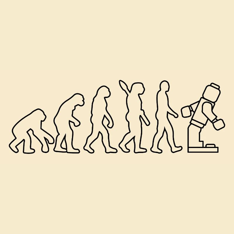 Klemmbaustein Evolution Menschheit Noppenbaustein