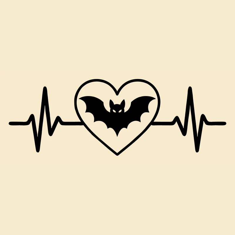 Fledermaus Halloween Herz