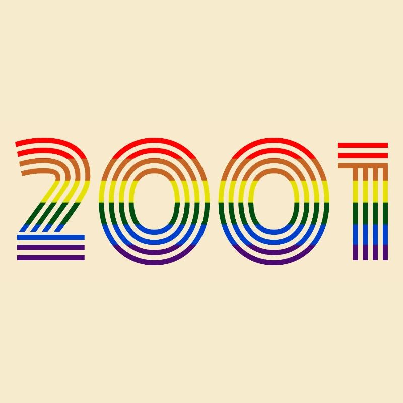 Design rétro arc-en-ciel 2001