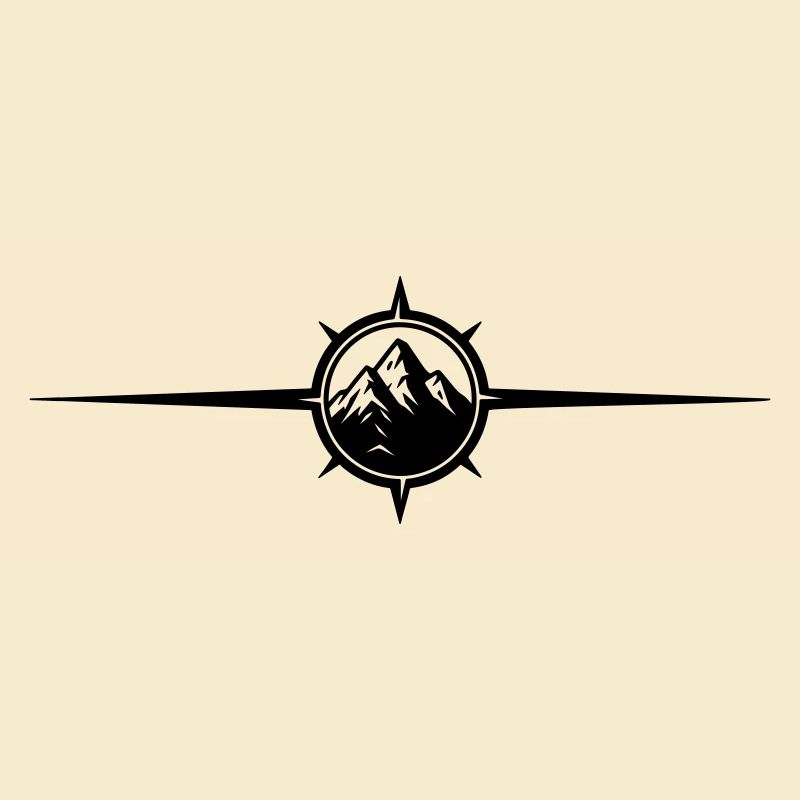 Kompass Symbol Berge