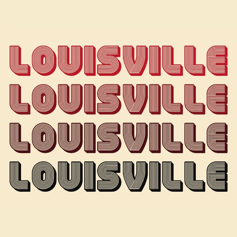 Louisville Gradient Typography