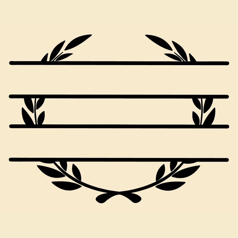 Double bannière couronne de laurier