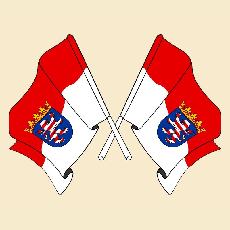 Drapeaux traversés Hesse