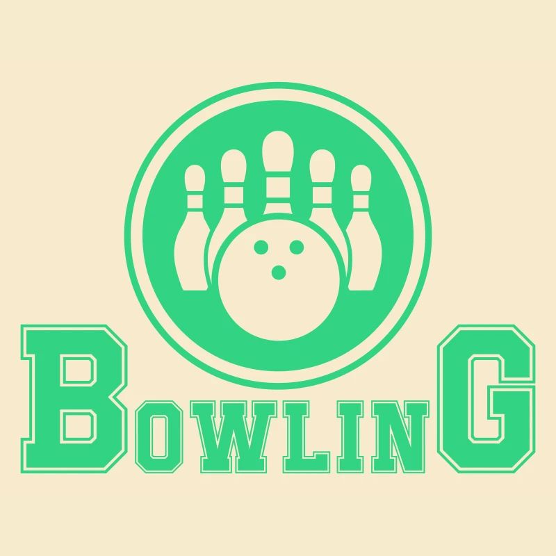 Conception de main de bowling rétro