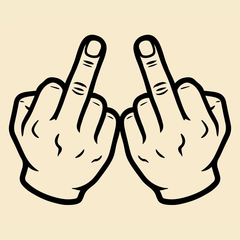 Hand Mittelfinger Frech