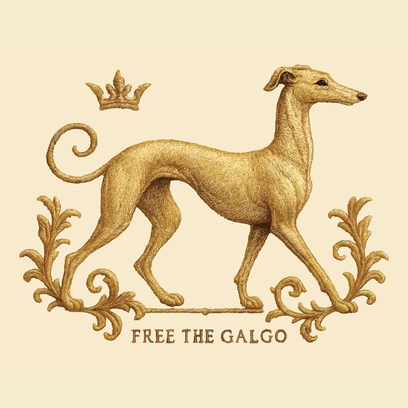 Free the Galgo - Embroidery Nr01
