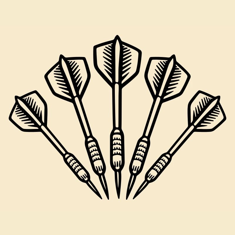 Symbole des fléchettes Dartpfeile