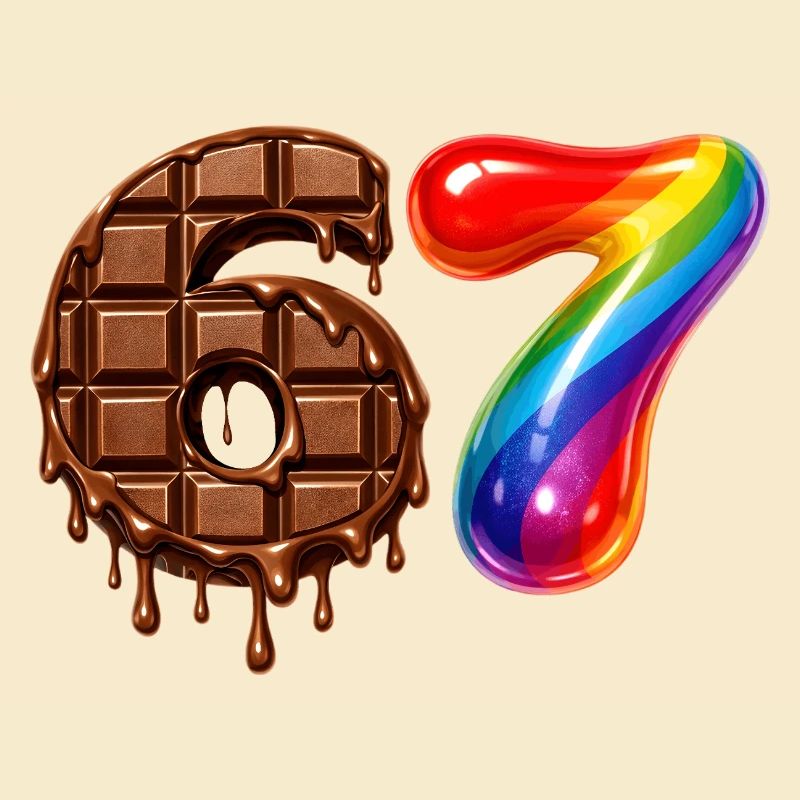 67 - 6 7 - Six Seven Meme - Chocolat
