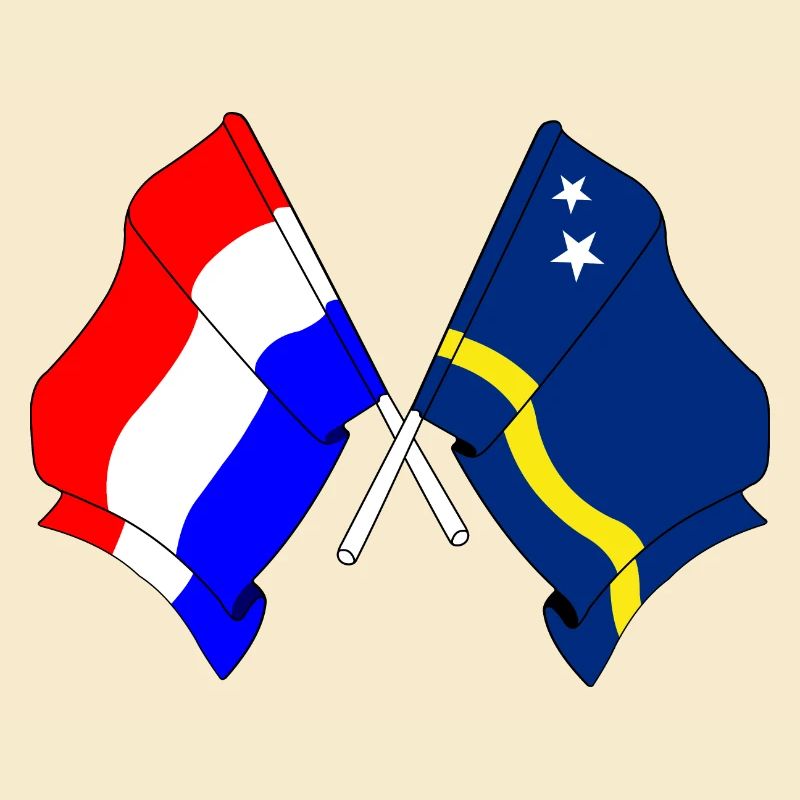 Drapeau des Pays-Bas et drapeau de Curaçao