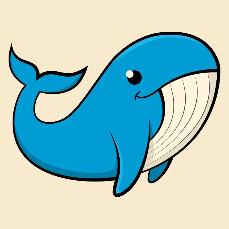 Fröhlicher Blauwal