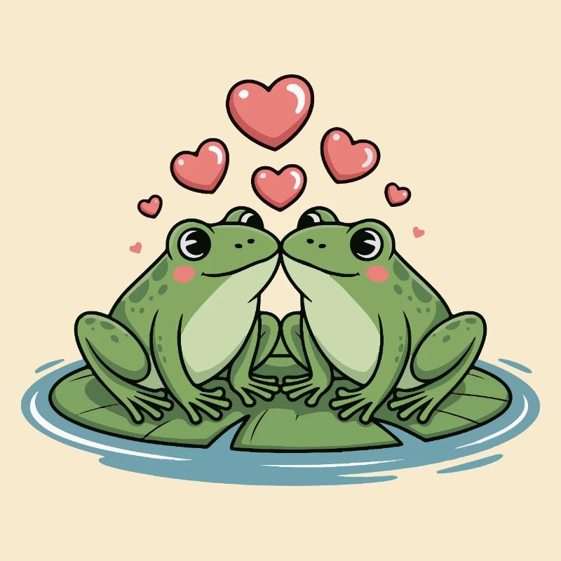 Frosch Paar Herz