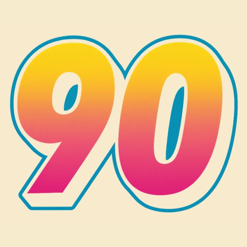 90er Gradient Jubeldesign