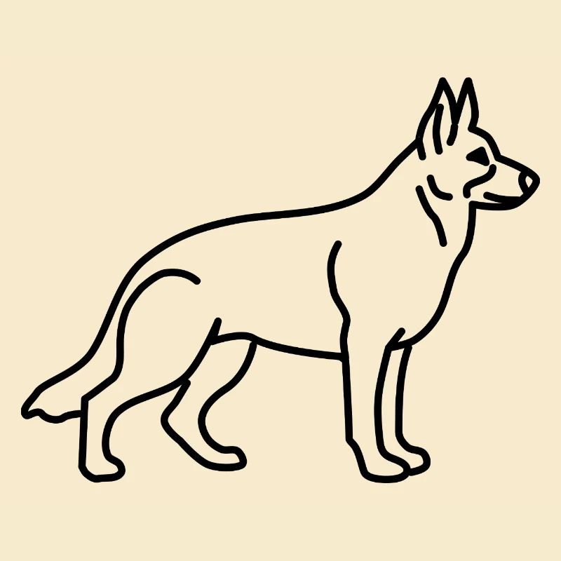 Schäferhund Kontur