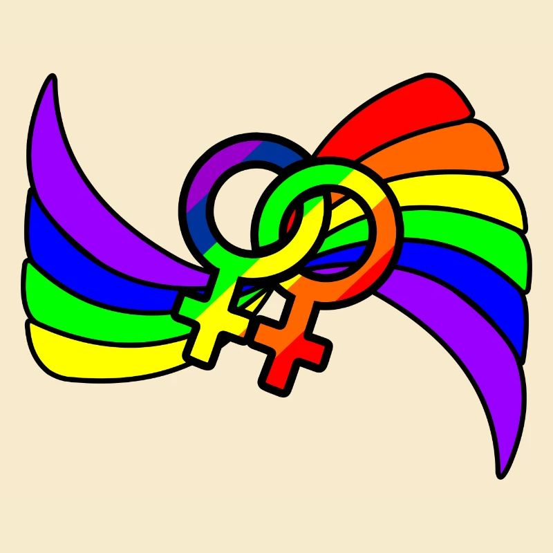 Rainbow lesbies proud logo