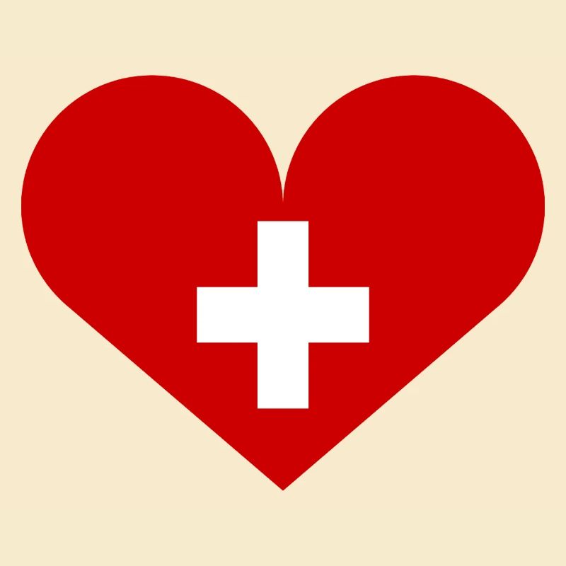 Schweizer Flagge mit Herz