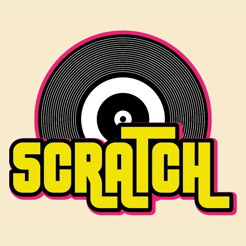 Graphique de disque vinyle Scratch DJ