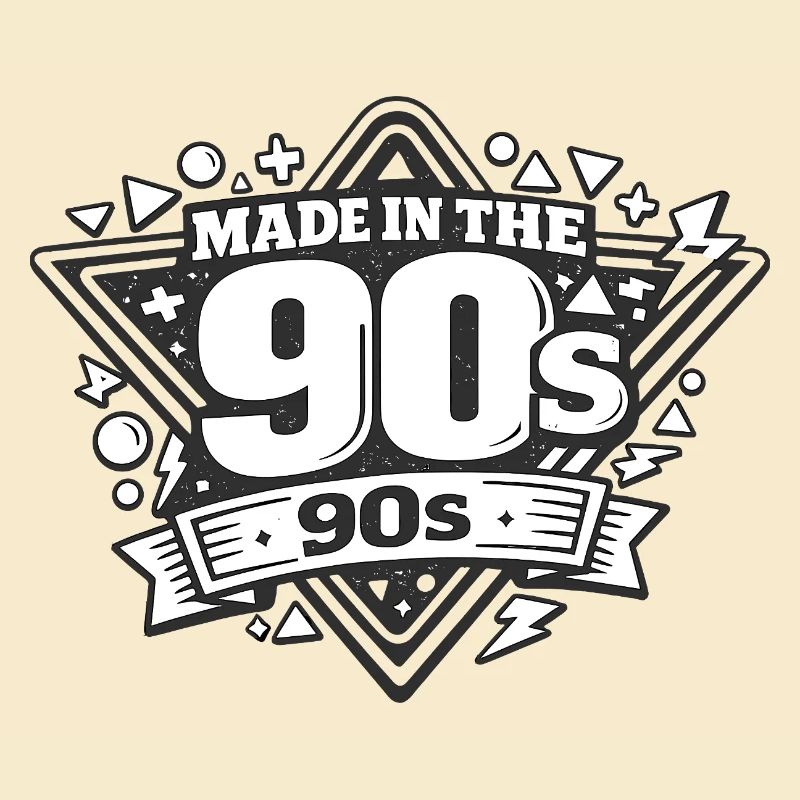 Fabriqué dans les années 90 : logo rétro