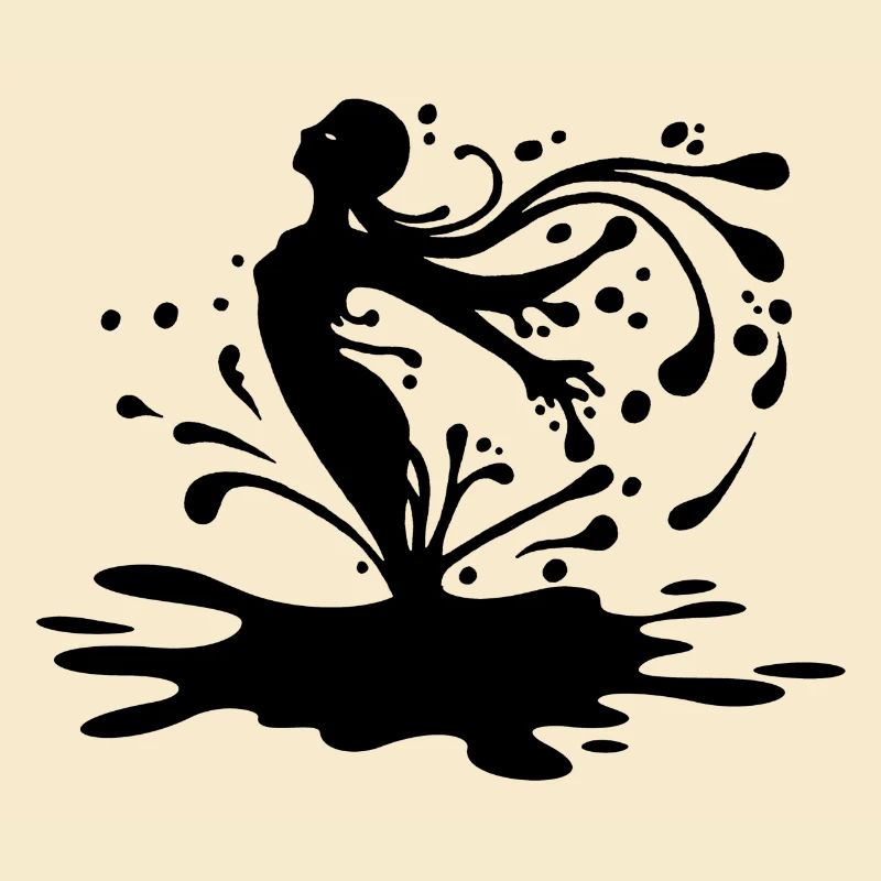 Silhouette und Tusche