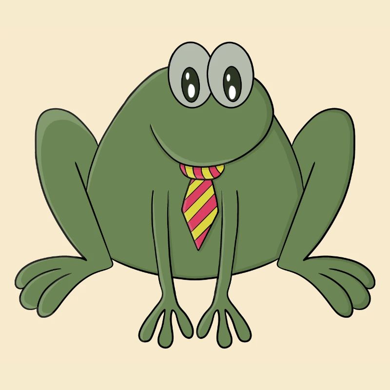 Grenouille avec une cravate