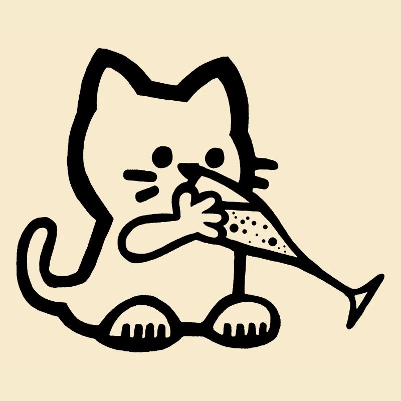 Thirsty kitten