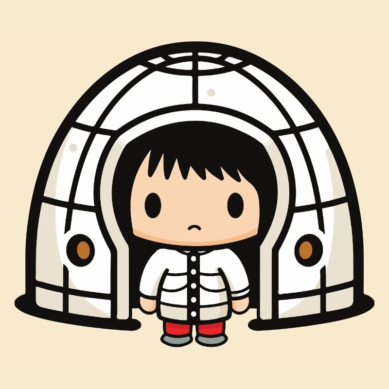 Winter Eskimo Iglu Comic