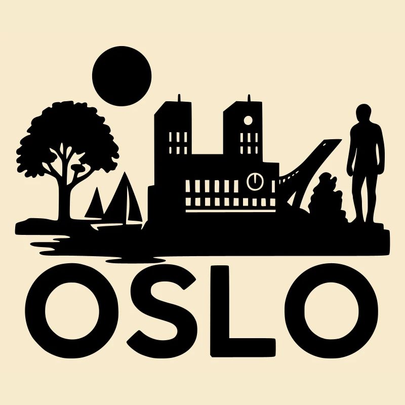 oslo silhouette wahrzeichen