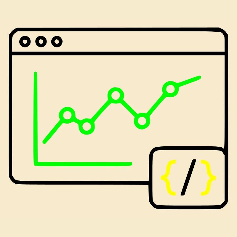 Web Analyse Chart Coding Browser Vektor
