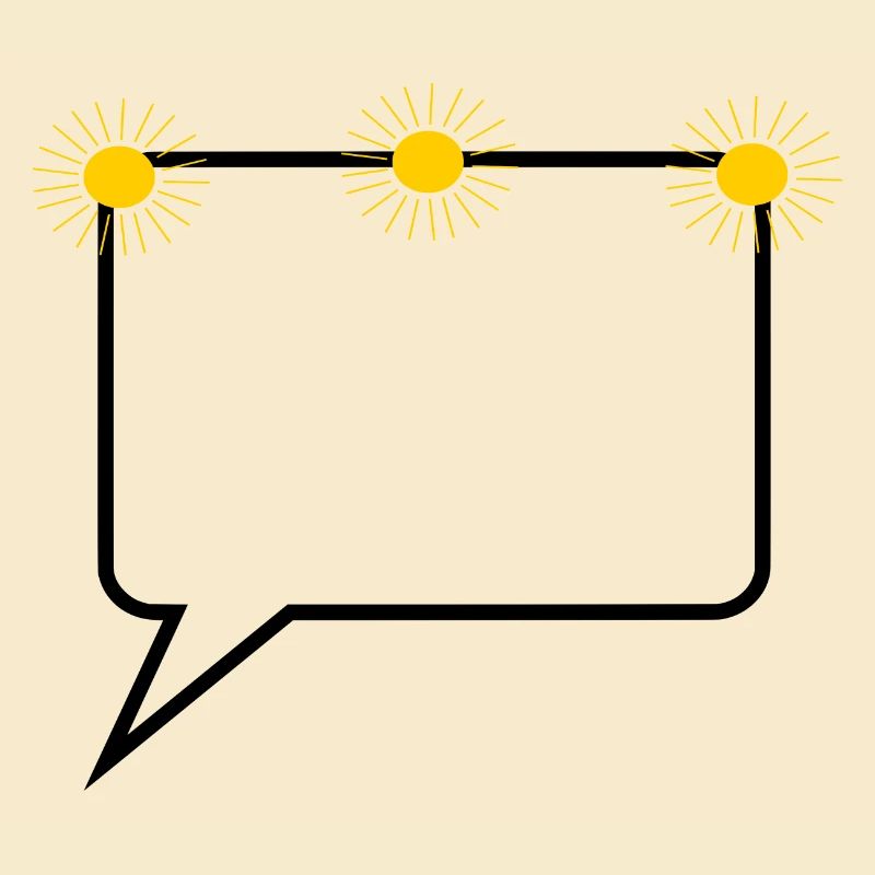 Conception de texte soleil bande dessinée bulle discours vous-même