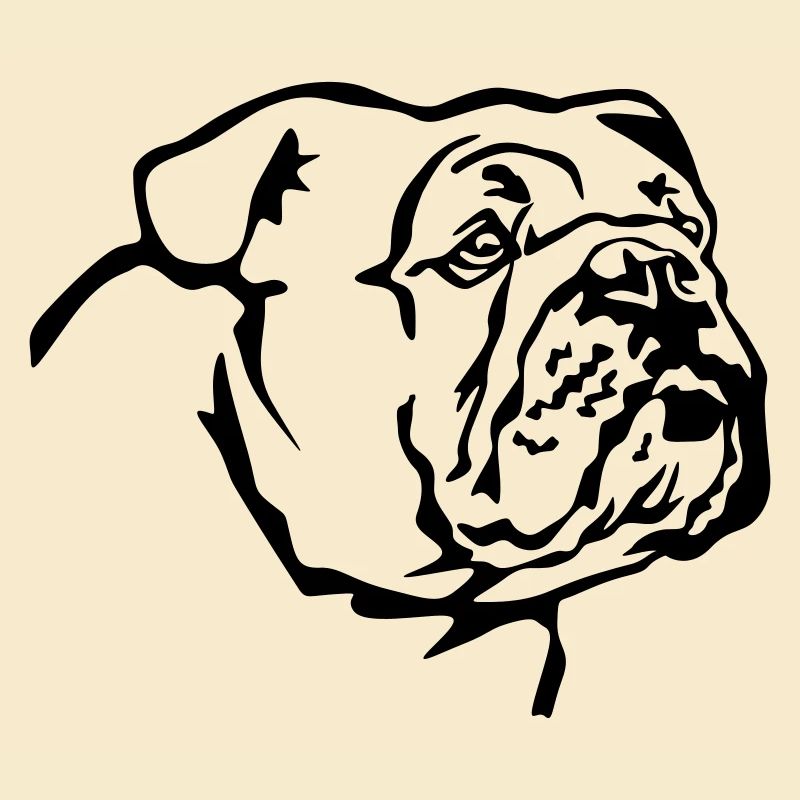 Tête de bouledogue anglais